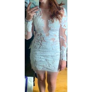 Jovani 62811 Floral Sequenced Long Sleeve Dress